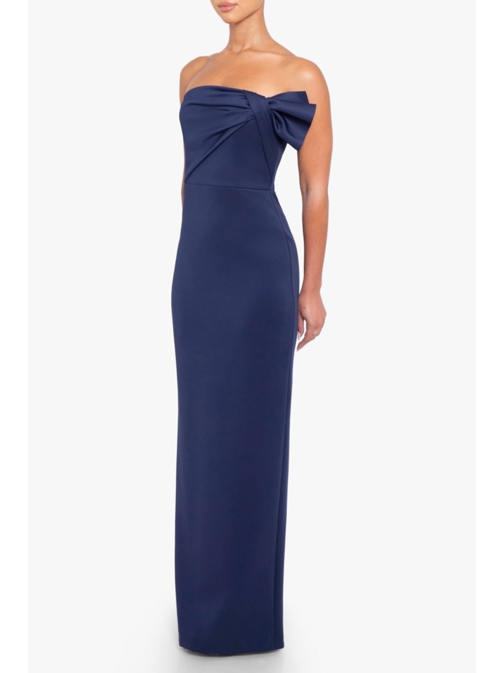 Black Halo Divina Gown Strapless Pacific Blue Navy Evening Dress Women’s Size 4